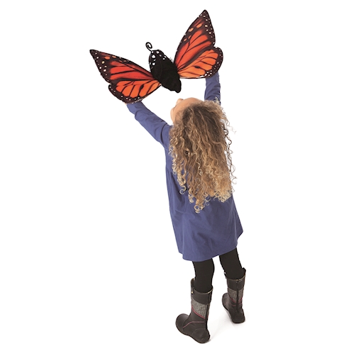 Schmetterling Metamorphose Handpuppe 56 cm