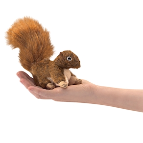 mini Eichhörnchen rot Fingerpuppe