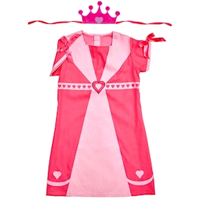 Prinzessin-Kostüm mit Krone