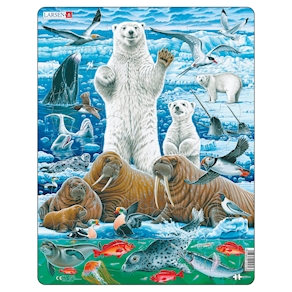 Larsen Puzzle Meerestiere 75 Teile Tiere der Arktis 