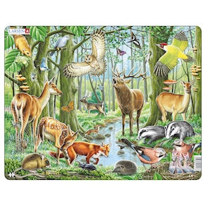 Tiere im Wald, Puzzle 40 Teile