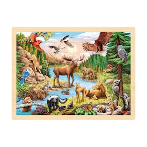 Holzpuzzle Nordamerikanische Wildnis, 96 Teile