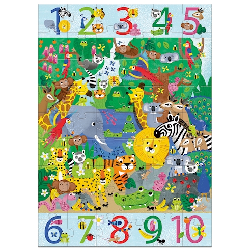 1-10 Dschungel Puzzle 54 Teile
