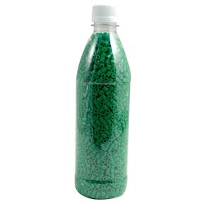 Bügelperlen grün, Flasche