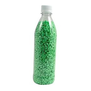 Bügelperlen hellgrün, Flasche