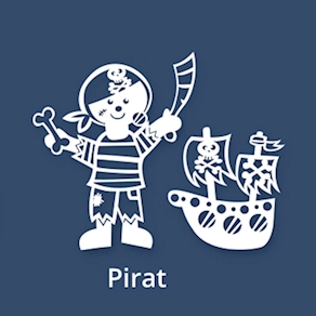 Sprühschablonen, 2 Stk. Pirat (857)
