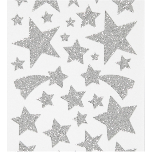 Fancy Stickers Sterne silber