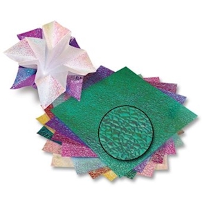 Irisierendes Papier 14 x 14 cm kristallgeprägt, 50 Blatt