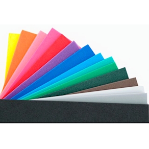 Moosgummiplatten 20 x 30 cm, 15 Farben