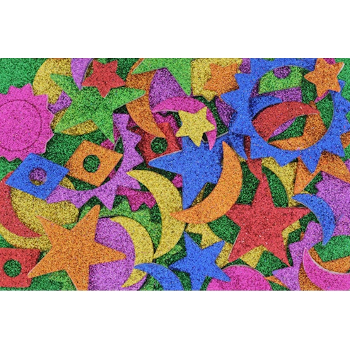 Moosgummi Sticker Glitter