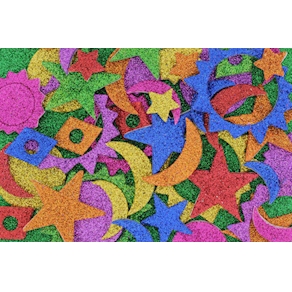 Moosgummi Sticker Glitter