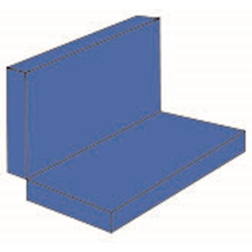 Weichbodenmatte WEBO, blau klappbar, ohne Besatz L 200 x B 150 x H 25 cm