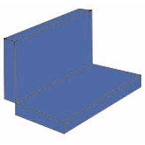 Weichbodenmatte WEBO, blau klappbar, ohne Besatz L 200 x B 150 x H 25 cm