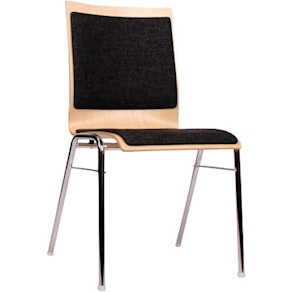 Stuhl combisit B, Sitz und Rückenlehne gepolstert, SH46cm
