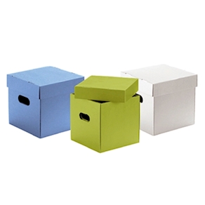 Karton-Box mit Deckel, 6 Stück