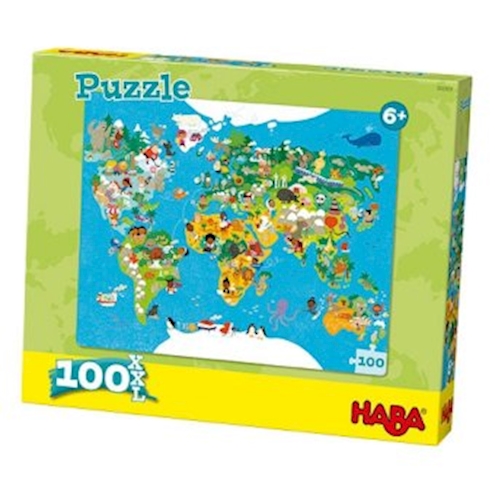 Weltkarte, Puzzle XXL 100 Teile