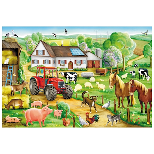 Fröhlicher Bauernhof, Puzzle 100 Teile