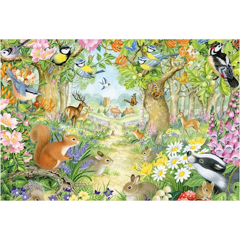Tiere im Wald, Puzzle 100 Teile