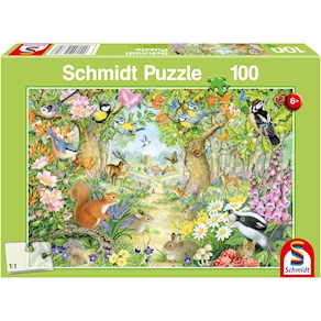 Tiere im Wald, Puzzle 100