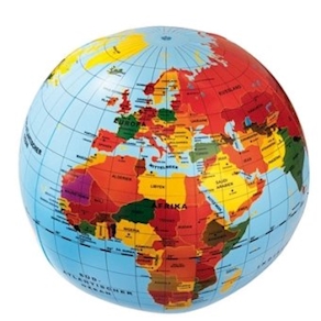 Aufblasball Globus, 50 cm  