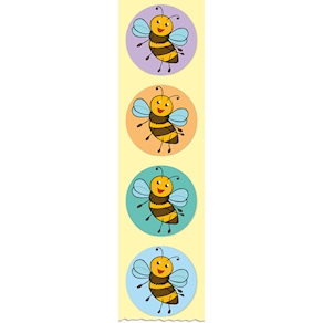 Belobigungs-Aufkleber Biene in Spender-Box, 500 Stück