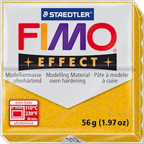 FIMO Effect glitter-gold, 56g