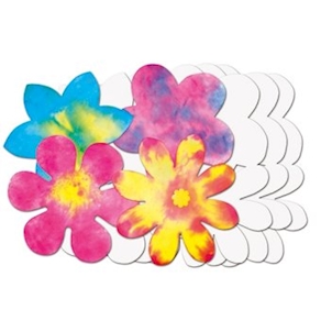 AquaTint Effektpapier Blumen, 80 Stück 