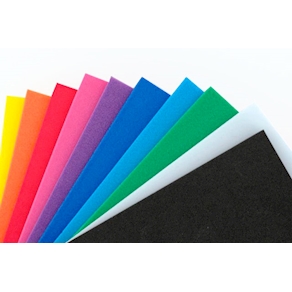 Moosgummiplatten 30 x 42 cm, 10 Farben