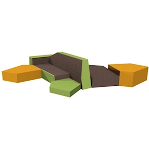 Sofa-Kombination 3 GROW-UPP Platzbedarf: ca. 258 x 264 cm 