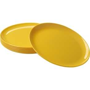 Flache Teller gelb Ø 19 cm, 6 Stück