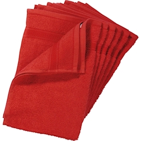 Walkfrottier-Kinder-Handtücher rot, Set à 6 Stück
