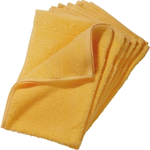 Walkfrottier-Kinder-Handtücher gelb, Set à 6 Stück