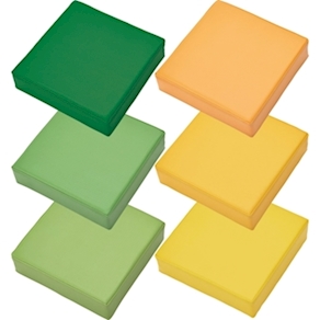 Sitzkissen-Set, grün/orange Set à 6 Kissen 