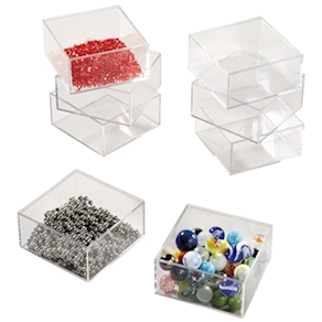 Kunststoffboxen, 8 Stück (Acryl, B 8 x H 4 x T 8 cm)