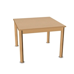 Quadrat-Tisch, 90x90 cm, mit farbigem Dekor