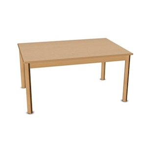 Rechteck-Tisch, 120x90 cm mit farbigem Dekor