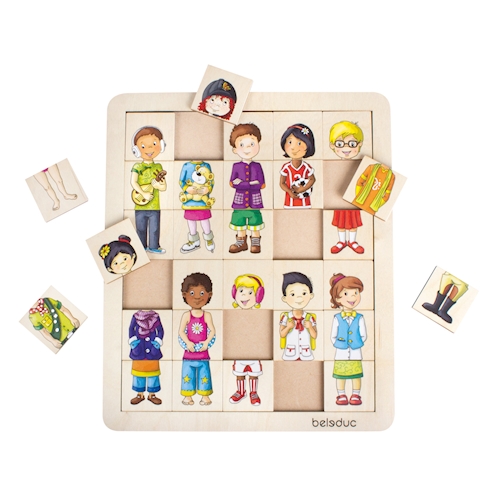 Holzpuzzle Match & Mix Kinder