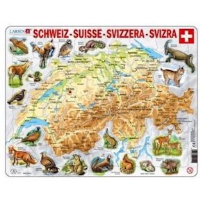 Die Geographie der Schweiz, Puzzle 75 Teile