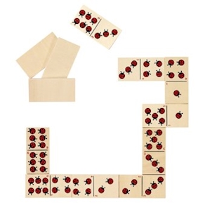 Dominospiel Marienkäfer, 28 Spielsteine