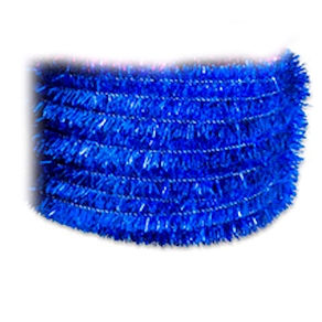 Pfeifenputzer metallic blau, 10 Stk. à 50 cm