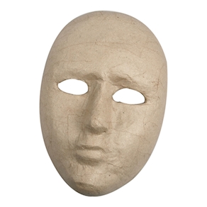 Maske Pappmaché, 1 Stk. ca. 16 x 24 cm