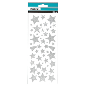 Fancy Stickers Sterne silber
