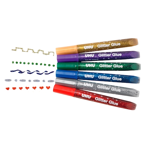 UHU Glitter-Glue 6 Farben
