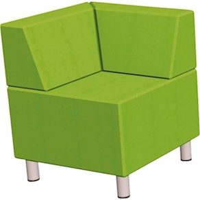 Relax-Sofa mit 2 Rückenlehnen, B 65 x SH 42 x T 65 cm Kunstleder Basic
