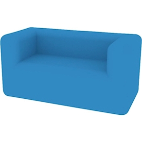 Armlehnen-Hortsofa 2-Sitzer XL Sitzhöhe 45 cm Kunstleder Basic