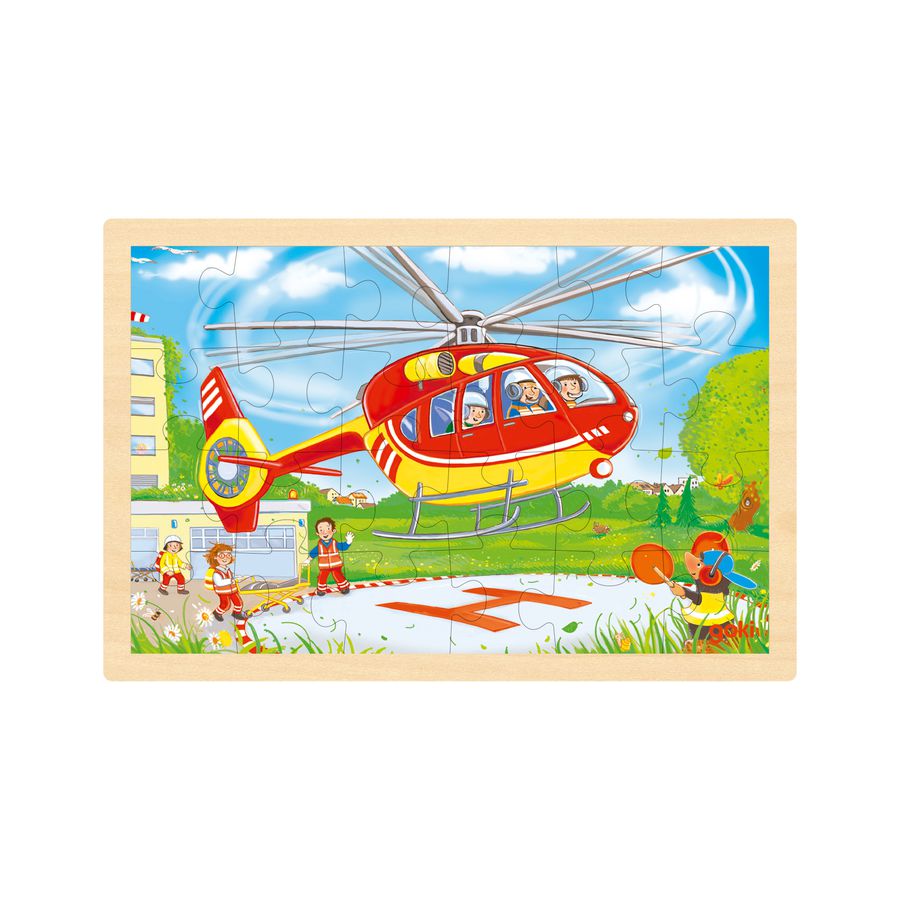 Wendepuzzle Hubschrauber/Feuerwehr