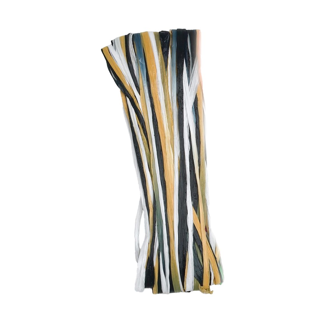 Edelbast matt 30 m, Multicolor natur/weiss