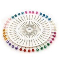 Stecknadeln perlmutt bunt, 38 mm, 40 Stk.