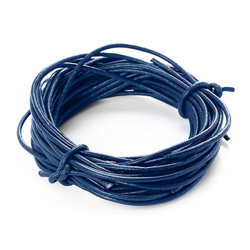 Lederriemli königsblau, 1 m, Ø 2mm