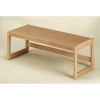 Bank ohne Rückenlehne natur B 120 x Sitzhöhe 43 x T 38 cm